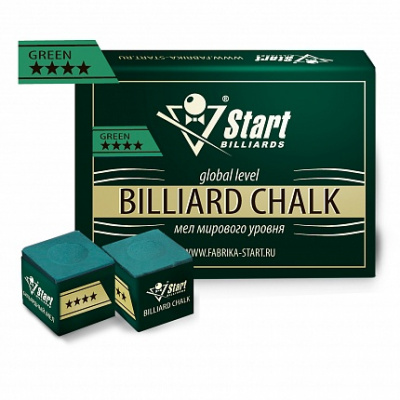 Мел Startbilliards 4 звезды зеленый (12 шт)